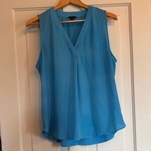 Ann Taylor V-Neck Blue Blouse